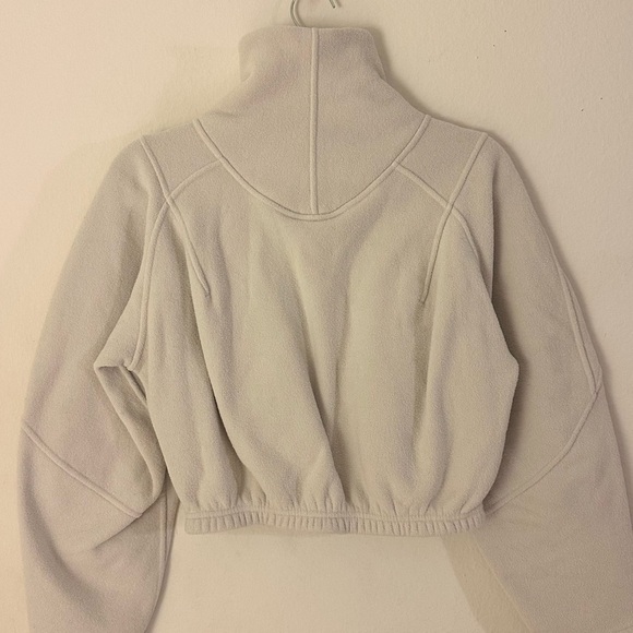 Lululemon Looped Terry Fleece Funnel Neck Bone Size 2 - Picture 4 of 11